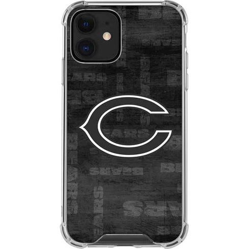 NFL Chicago Bears Black & White iPhone 12 Mini Clear Case