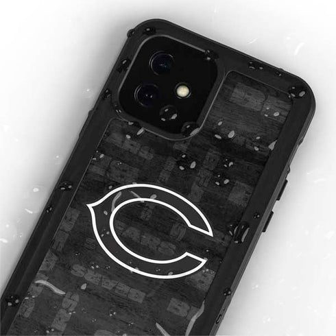 NFL Chicago Bears Black & White iPhone 12 Mini Waterproof Case