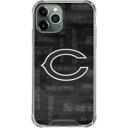 NFL Chicago Bears Black & White iPhone 12 Pro Clear Case
