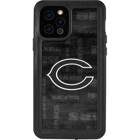 NFL Chicago Bears Black & White iPhone 12 Pro Waterproof Case