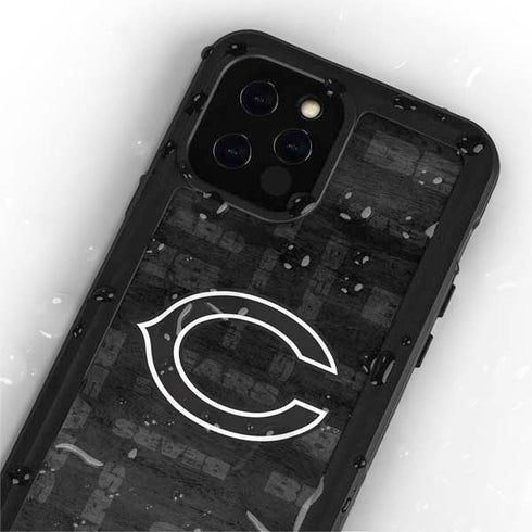 NFL Chicago Bears Black & White iPhone 12 Pro Waterproof Case