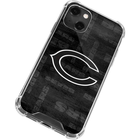 NFL Chicago Bears Black & White iPhone 13 Mini Clear Case
