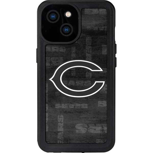 NFL Chicago Bears Black & White iPhone 13 Mini Waterproof Case