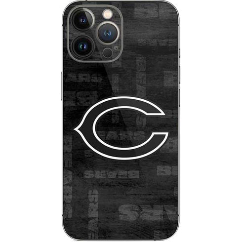 NFL Chicago Bears Black & White iPhone 13 Pro Max Skin