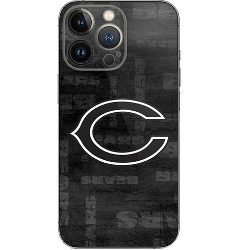 NFL Chicago Bears Black & White iPhone 13 Pro Skin