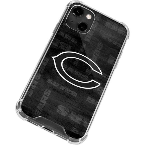 NFL Chicago Bears Black & White iPhone 14 Clear Case