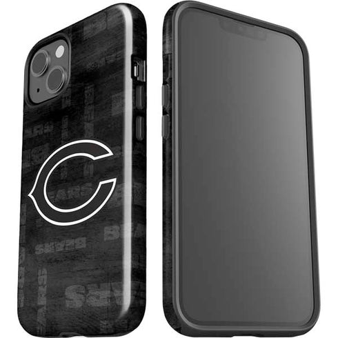 NFL Chicago Bears Black & White iPhone 15 Plus Impact Case