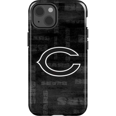 NFL Chicago Bears Black & White iPhone 15 Impact Case