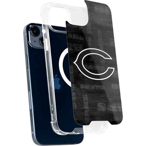 NFL Chicago Bears Black & White iPhone 15 Plus MagSafe Case