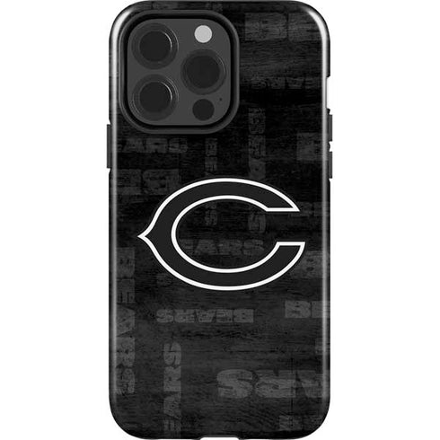NFL Chicago Bears Black & White iPhone 15 Pro Impact Case