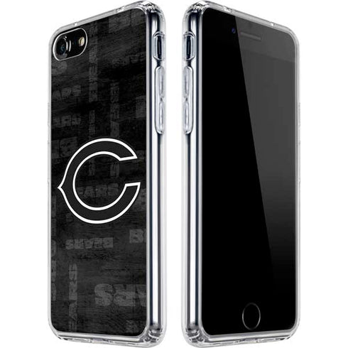 NFL Chicago Bears Black & White iPhone SE (2nd & 3rd Gen) Clear Case