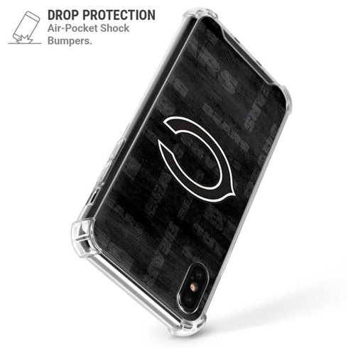 NFL Chicago Bears Black & White iPhone XS Max Clear Case