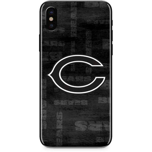 NFL Chicago Bears Black & White iPhone XS Skin