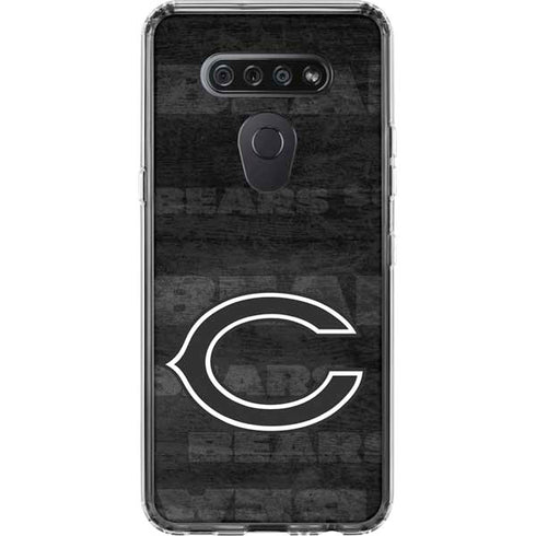 NFL Chicago Bears Black & White LG K51/Q51 Clear Case