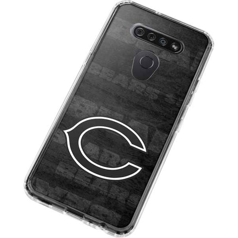 NFL Chicago Bears Black & White LG K51/Q51 Clear Case