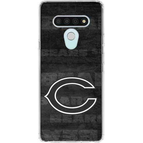 NFL Chicago Bears Black & White LG Stylo 6 Clear Case