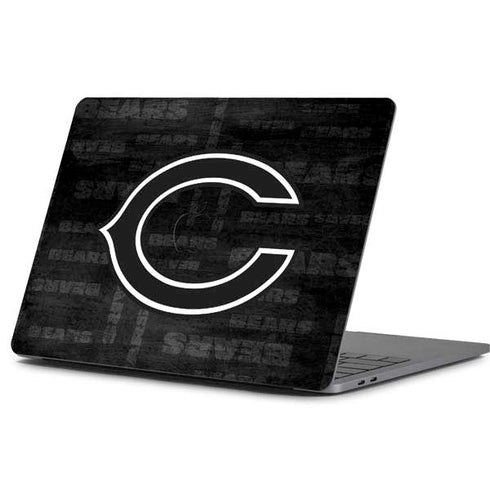 NFL Chicago Bears Black & White Apple MacBook Pro 13-inch Skin