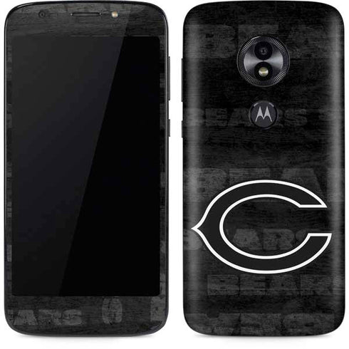 NFL Chicago Bears Black & White Moto E5 Play Skin