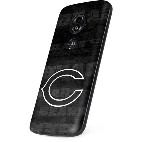 NFL Chicago Bears Black & White Moto E5 Play Skin