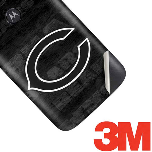 NFL Chicago Bears Black & White Moto E5 Play Skin