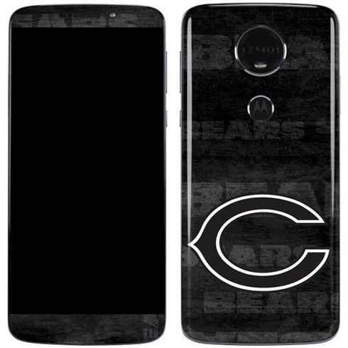 NFL Chicago Bears Black & White Moto E5 Plus Skin