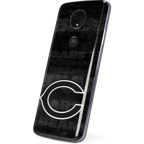 NFL Chicago Bears Black & White Moto E5 Plus Skin
