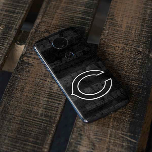 NFL Chicago Bears Black & White Moto E5 Plus Skin