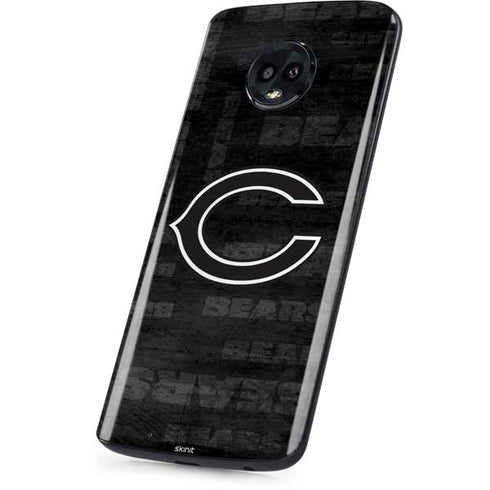 NFL Chicago Bears Black & White Moto G6 Skin