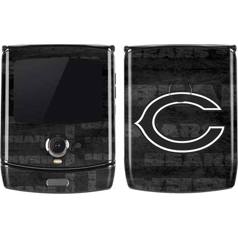 NFL Chicago Bears Black & White Motorola RAZR Skin