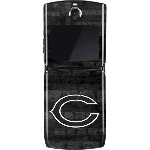 NFL Chicago Bears Black & White Motorola RAZR Skin