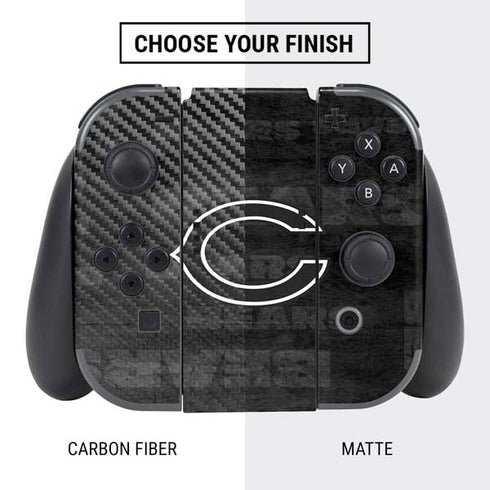 NFL Chicago Bears Black & White Nintendo Switch Bundle Skin
