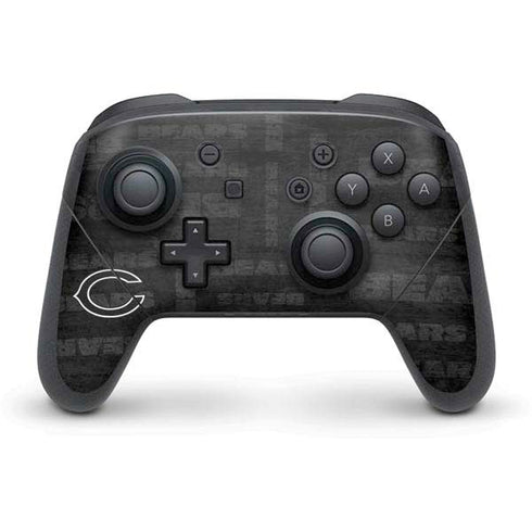 NFL Chicago Bears Black & White Nintendo Switch Pro Controller Skin