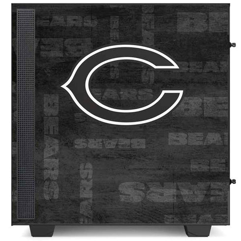 NFL Chicago Bears Black & White NZXT H510 Compact ATX Mid-Tower Case Skin
