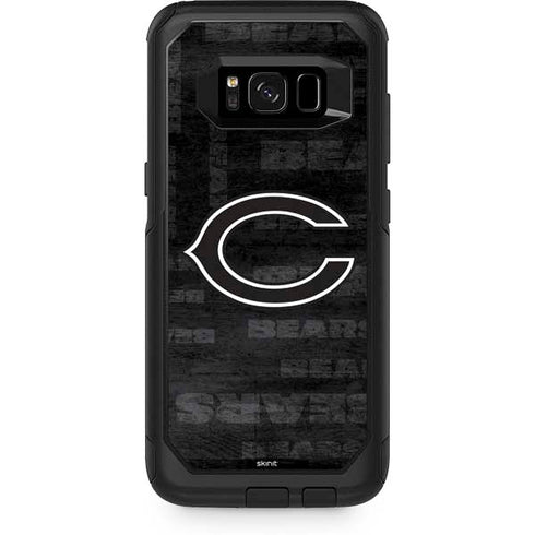 NFL Chicago Bears Black & White Otterbox Commuter Galaxy Skin