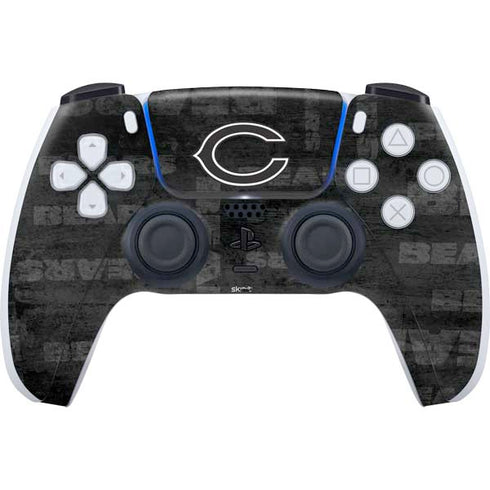 NFL Chicago Bears Black & White PS5 Controller Skin
