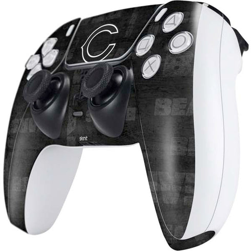 NFL Chicago Bears Black & White PS5 Controller Skin