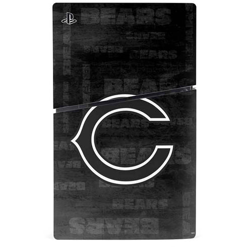 NFL Chicago Bears Black & White PS5 Slim Disk Bundle Skin