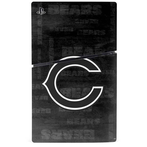 NFL Chicago Bears Black & White PS5 Slim Digital Edition Bundle Skin