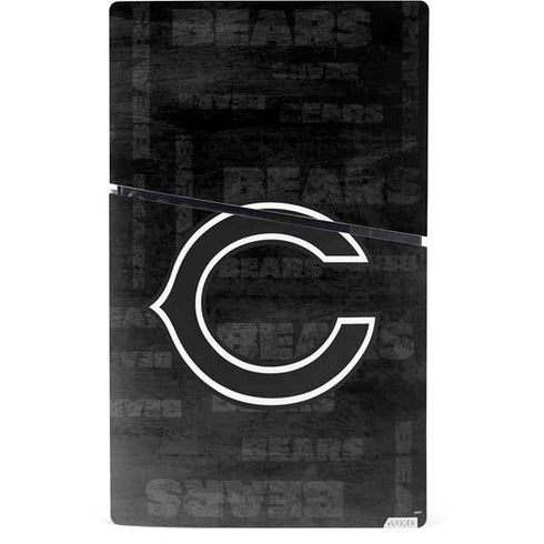 NFL Chicago Bears Black & White PS5 Slim Digital Edition Bundle Skin