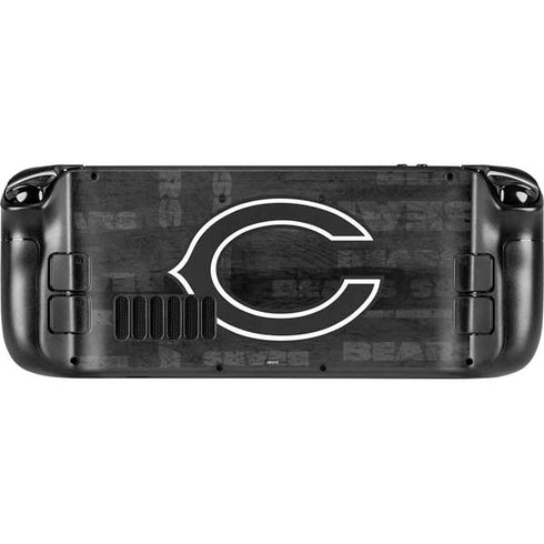 NFL Chicago Bears Black & White Steam Deck Handheld Gaming Computer Skin