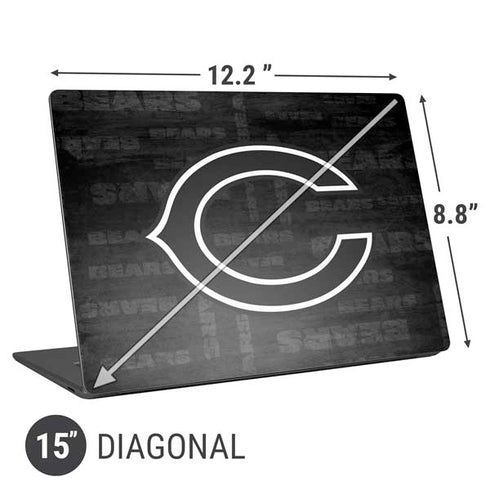 NFL Chicago Bears Black & White Universal Laptop 15in (12.2 x 8.8in) Skin
