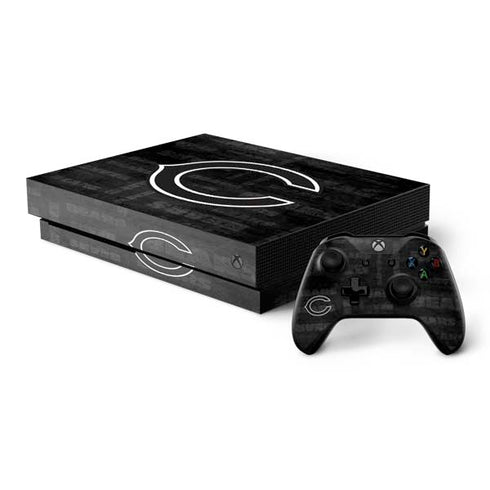 NFL Chicago Bears Black & White Xbox One X Bundle Skin