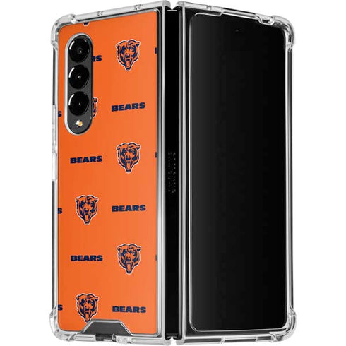 NFL Chicago Bears Blitz Series Galaxy Z Fold4 5G Clear Case