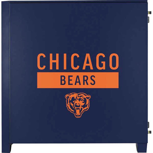 NFL Chicago Bears Blue Performance Series Corsair 4000D Tempered Glass Mid-Tower ATX Case Skin