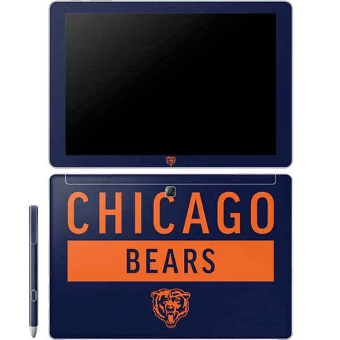 NFL Chicago Bears Blue Performance Series Galaxy Book 12in Skin