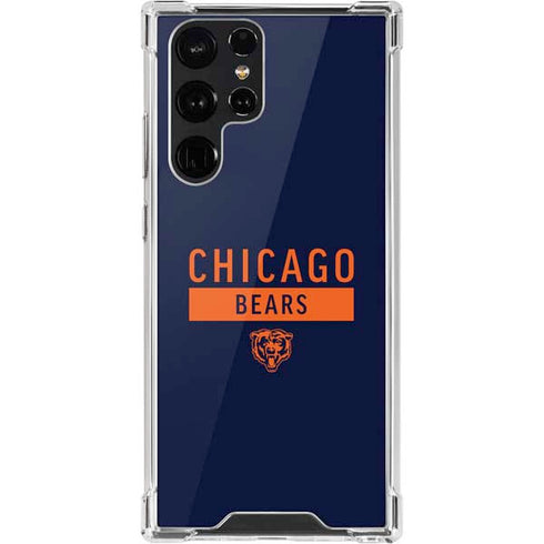 NFL Chicago Bears Blue Performance Series Galaxy S22 Ultra Clear Case