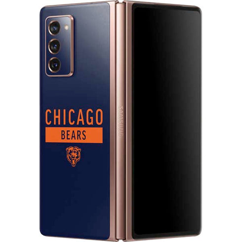 NFL Chicago Bears Blue Performance Series Galaxy Z Fold2 5G Skin