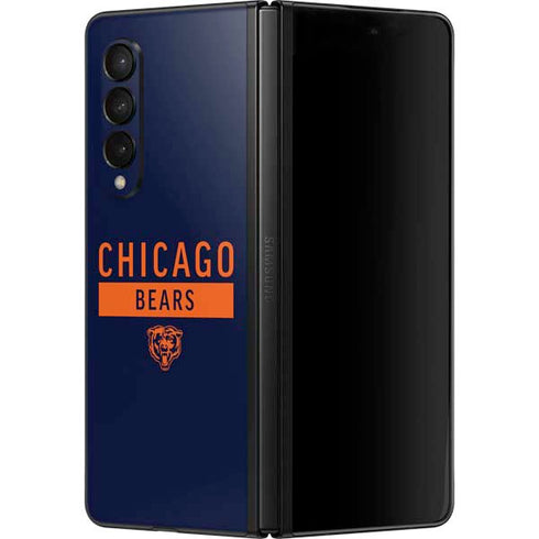 NFL Chicago Bears Blue Performance Series Galaxy Z Fold3 5G Skin