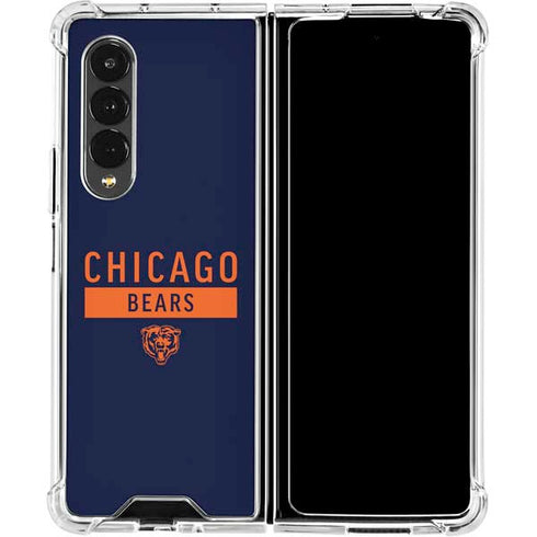 NFL Chicago Bears Blue Performance Series Galaxy Z Fold4 5G Clear Case