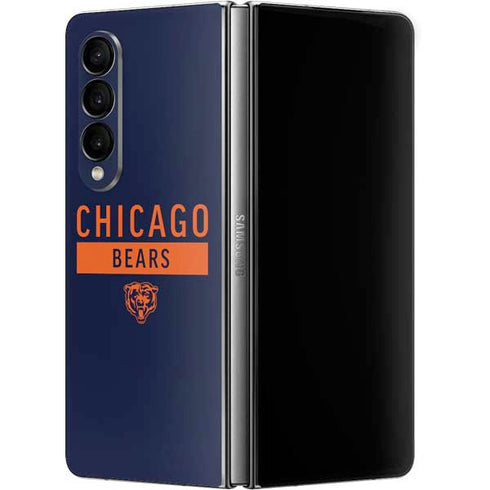 NFL Chicago Bears Blue Performance Series Galaxy Z Fold4 5G Skin